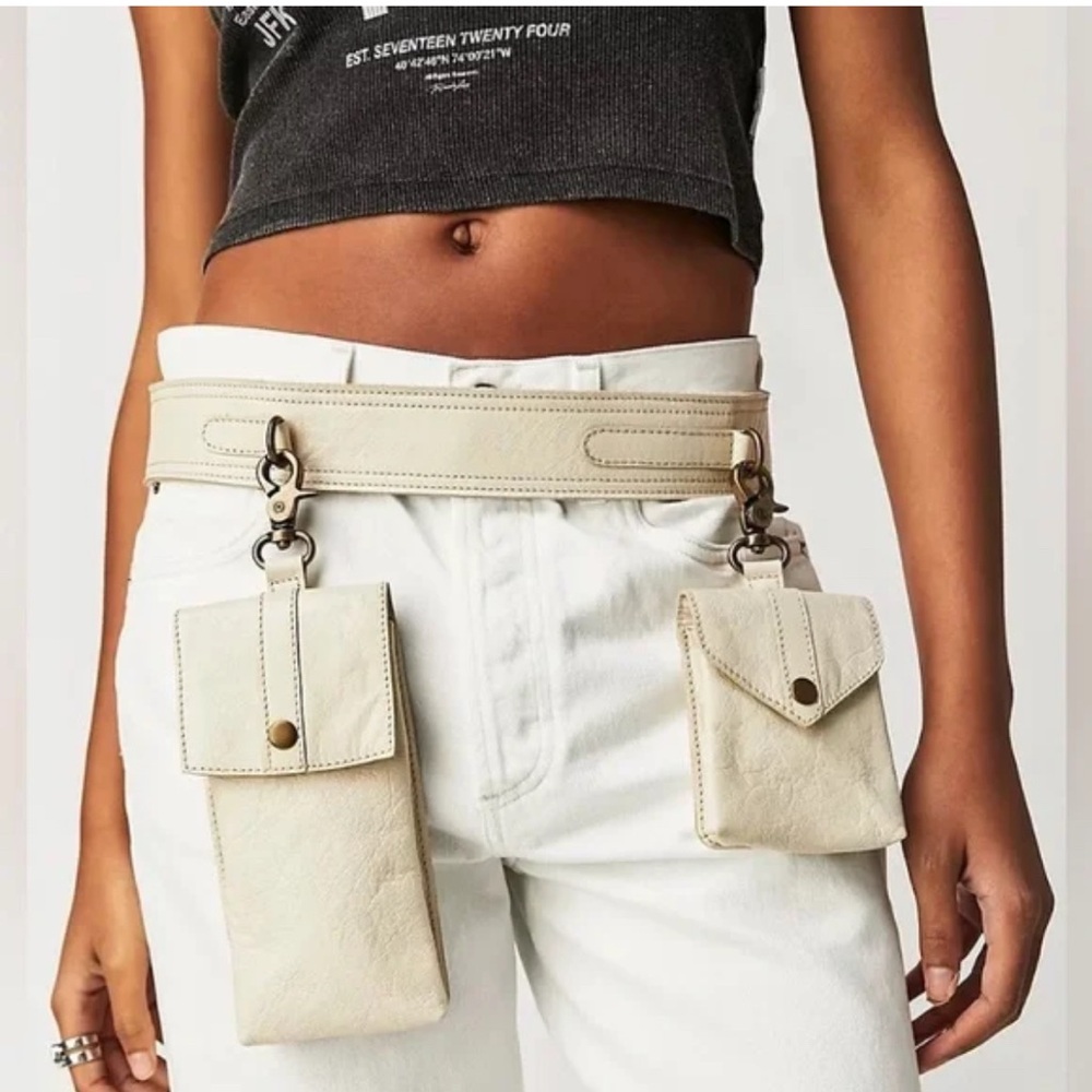 Free people Leather Crossbody Bag with Pouches